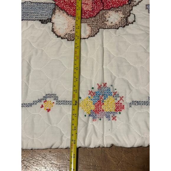 Vintage Beatrix Potter Peter Rabbit Baby Quilt Blanket Handmade Nursery 1990 - Picture 10 of 12